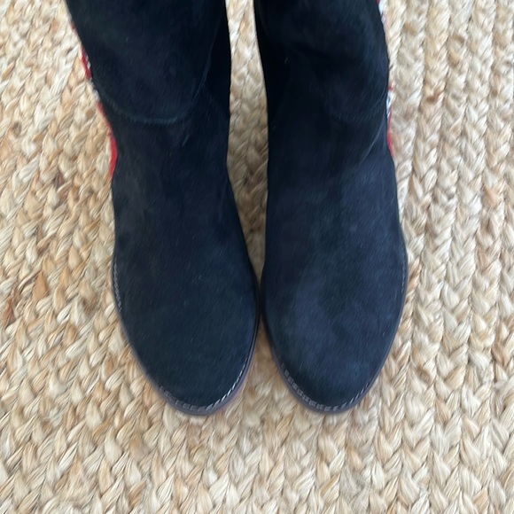 Anthropologie New Pull on Howsty Kilim & Suede Western Style all day knee boots - Picture 4 of 10